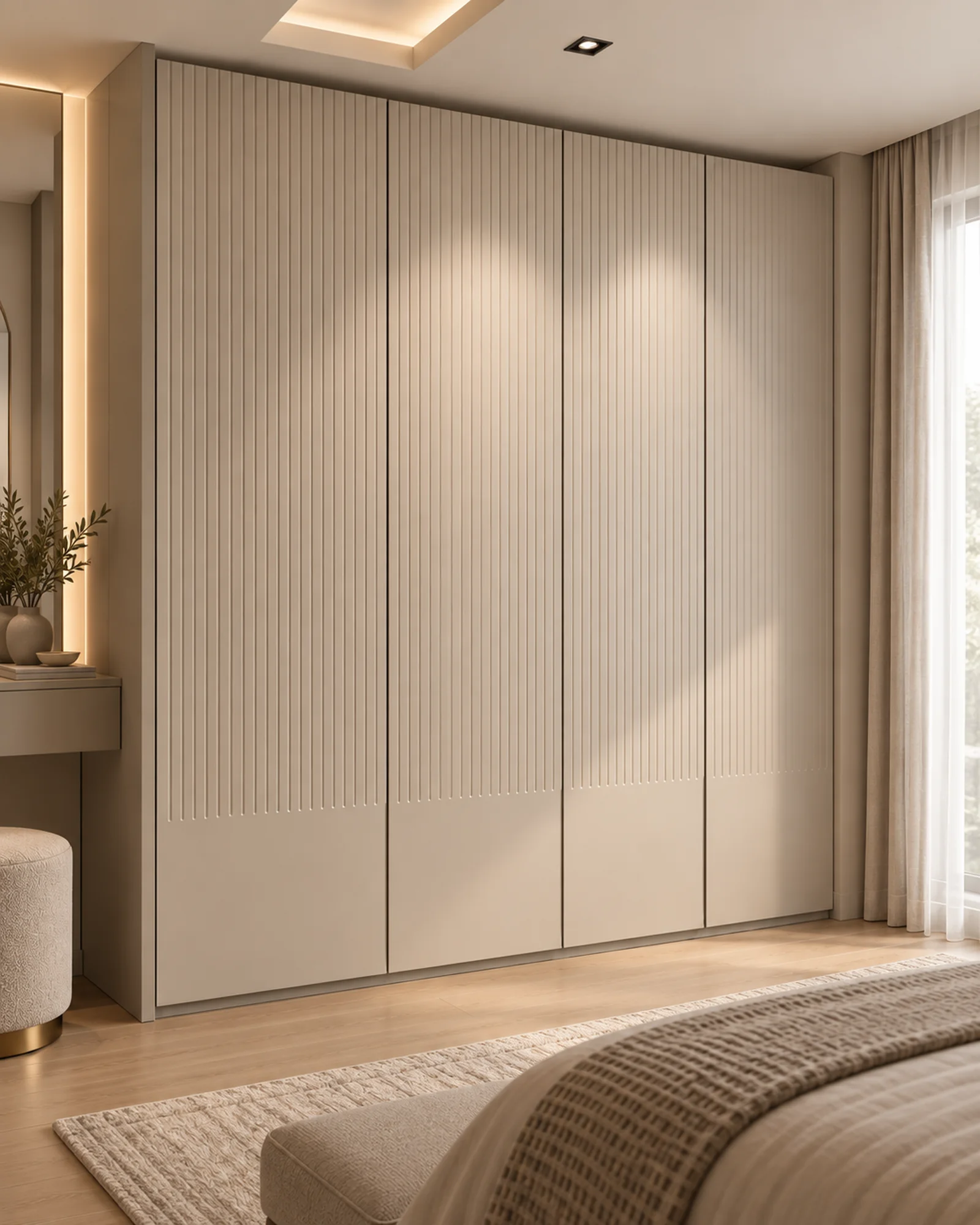 Bej Flütlü Gardırop — 01 Kapak