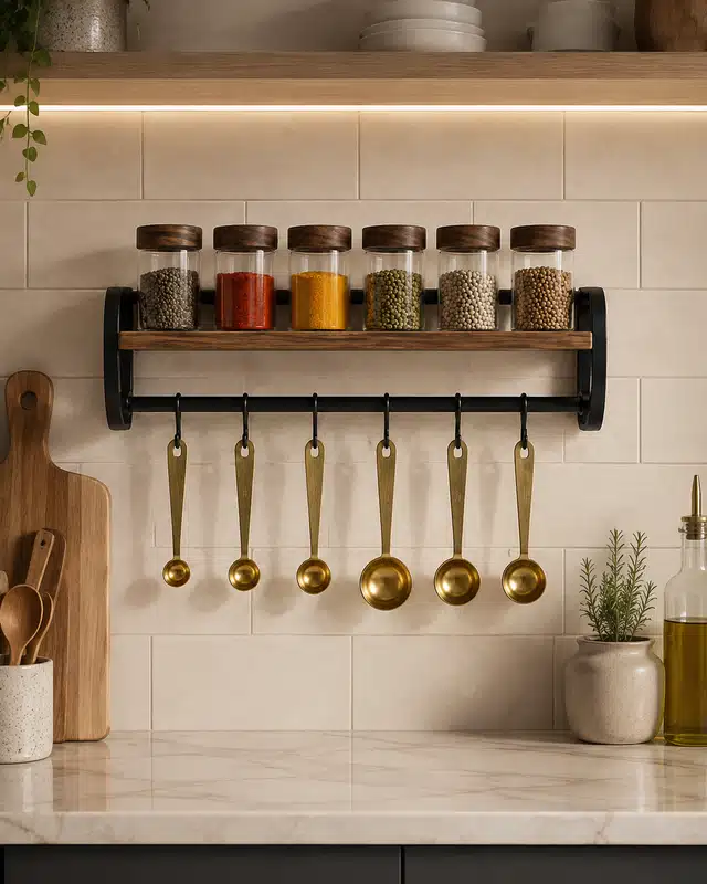 Baharat Rafı ve Ölçü Kaşığı Askılığı — 01 Kapak