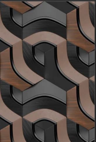 DAMLA 3D 3D Füme Ahşap Geometri dekoratif yüzey