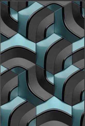 DAMLA 3D 3D Turkuaz Geometri dekoratif yüzey
