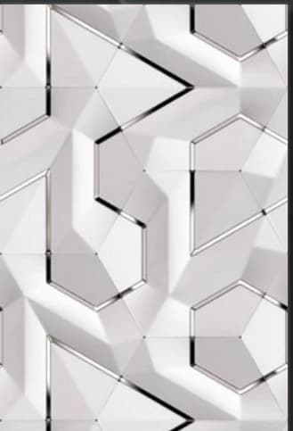 DAMLA 3D Beyaz Gümüş Panel dekoratif yüzey