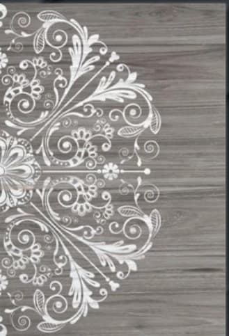 DAMLA 3D Gri Hare Country Motif dekoratif yüzey