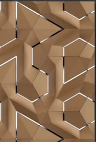 DAMLA 3D Kahve Gümüş Panel dekoratif yüzey